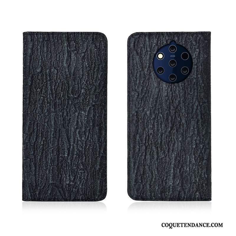 Nokia 9 Pureview Coque Étui De Téléphone Cuir Protection Bleu