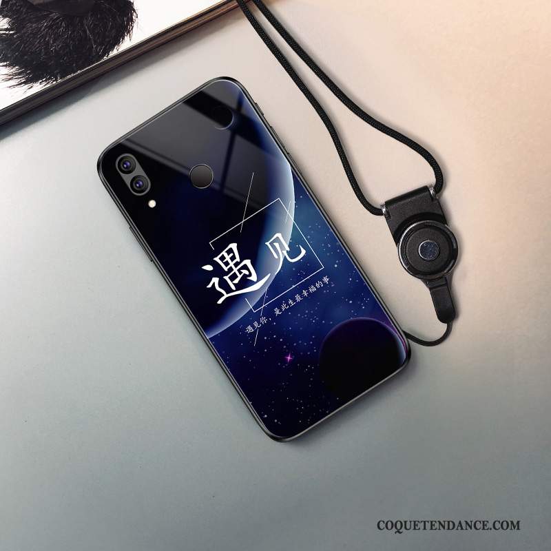 Redmi 7 Coque Cou Suspendu Ornements Suspendus Petit Verre Noir