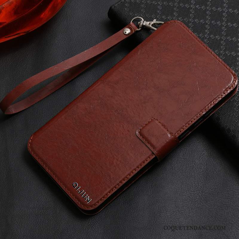 Redmi 7 Coque Rouge Tout Compris Protection Étui En Cuir Clamshell