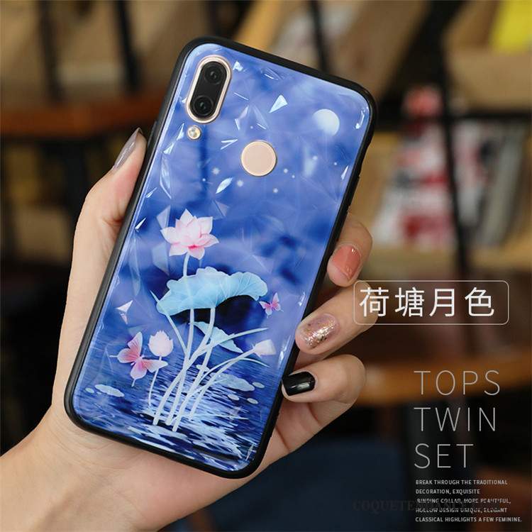 Redmi 7 Coque Étui Rouge De Téléphone Modèle Fleurie Difficile