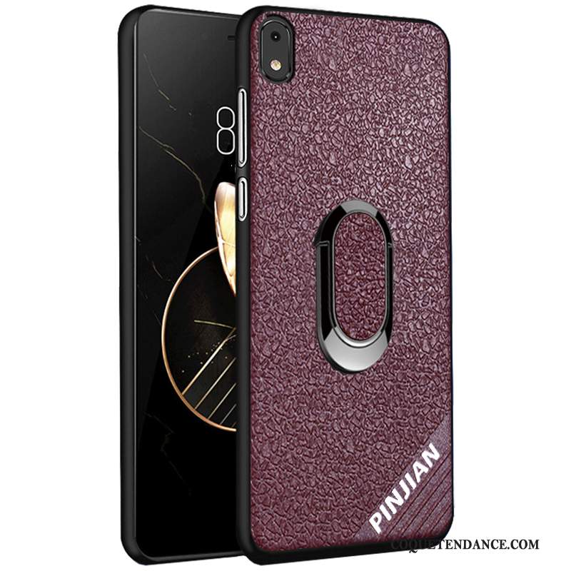 Redmi 7a Coque Antidérapant Délavé En Daim De Téléphone Protection Similicuir