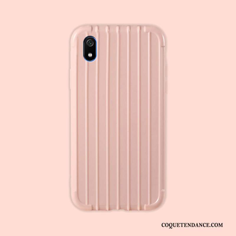 Redmi 7a Coque Fluide Doux Simple Net Rouge Protection Incassable