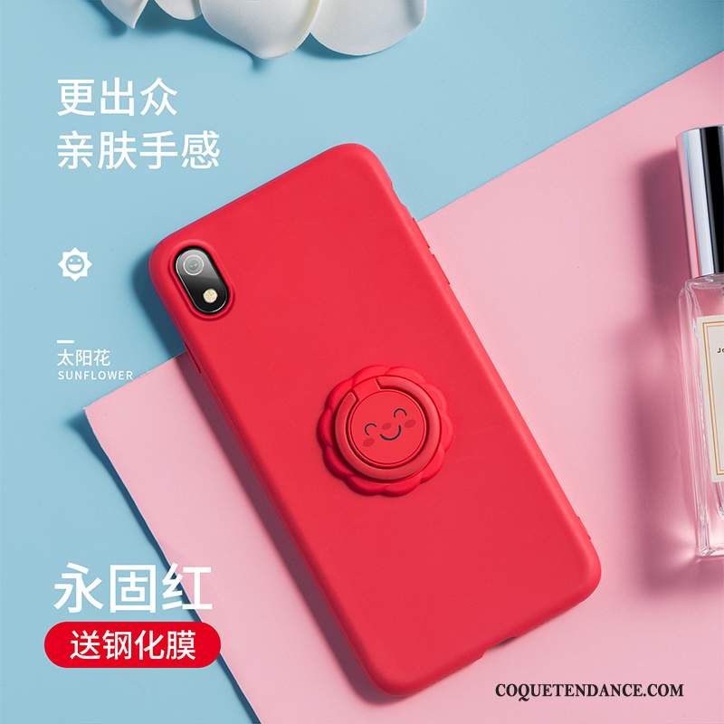 Redmi 7a Coque Net Rouge Silicone Incassable Protection