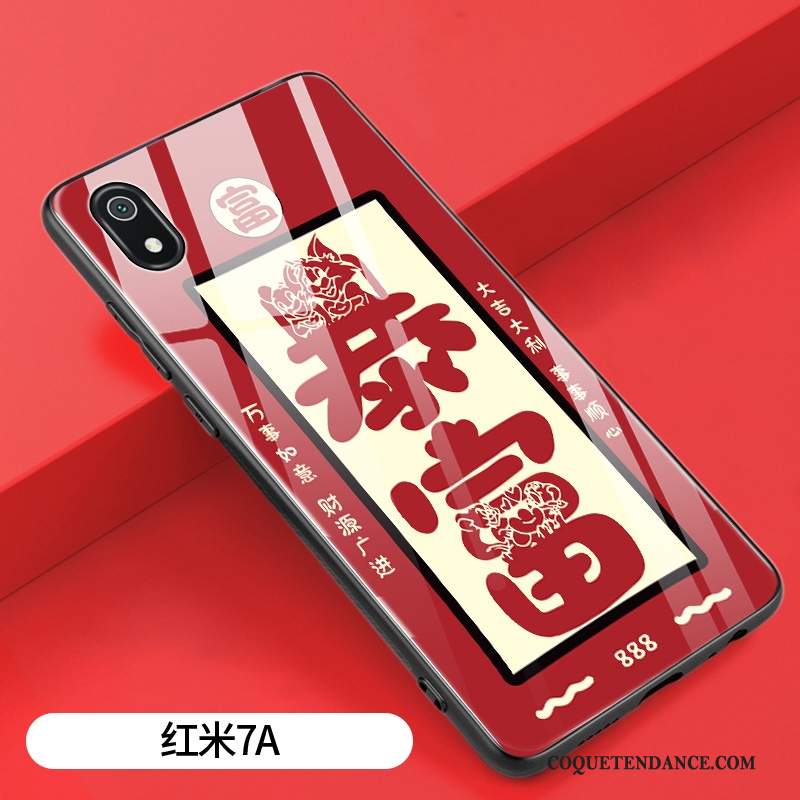 Redmi 7a Coque Verre Amoureux Tout Compris Petit Rouge