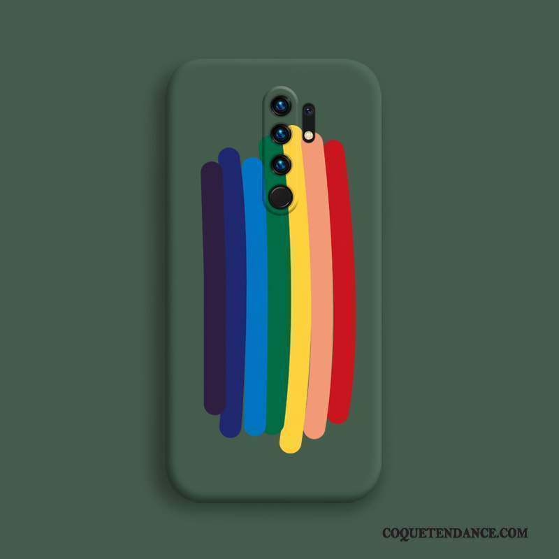 Redmi 9 Coque Nouveau Arc En Ciel Fluide Doux Marque De Tendance Incassable