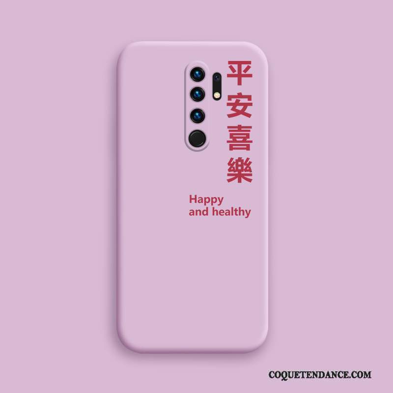 Redmi 9 Coque Rose Très Mince Simple Nouveau Net Rouge