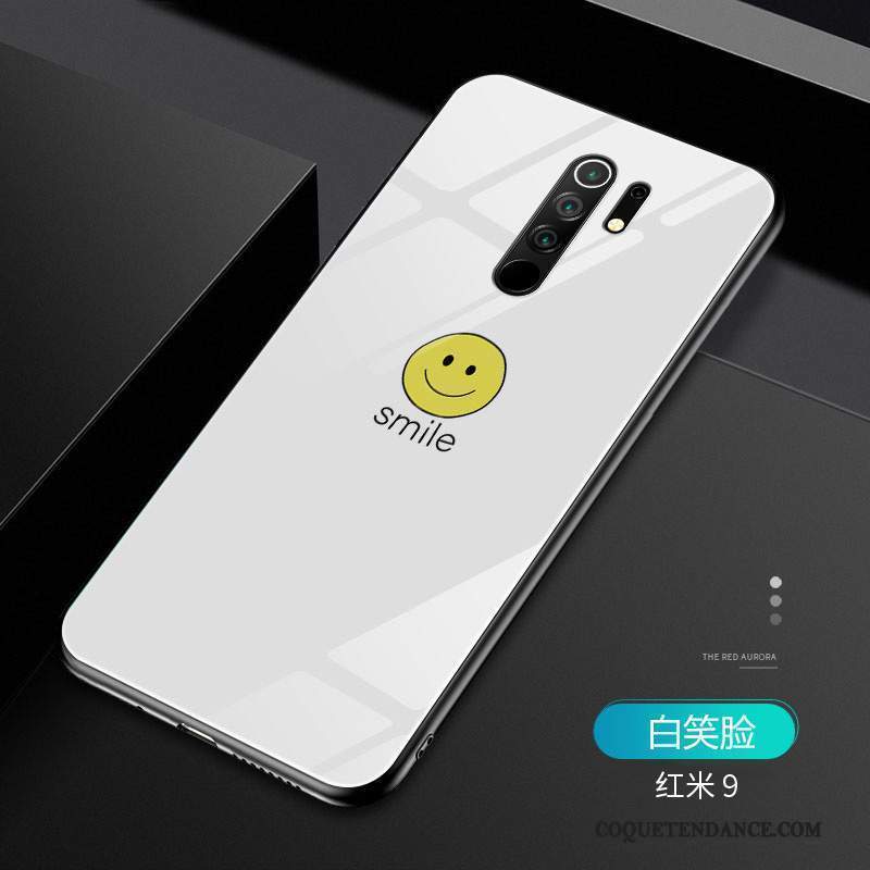 Redmi 9 Coque Souriant Verre Petit De Téléphone