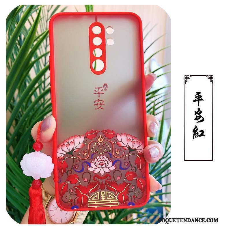 Redmi 9 Coque Style Chinois Étui Rouge Coque De Téléphone