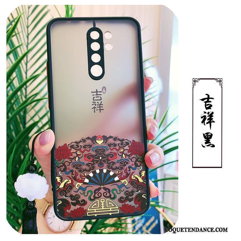 Redmi 9 Coque Style Chinois Étui Rouge Coque De Téléphone