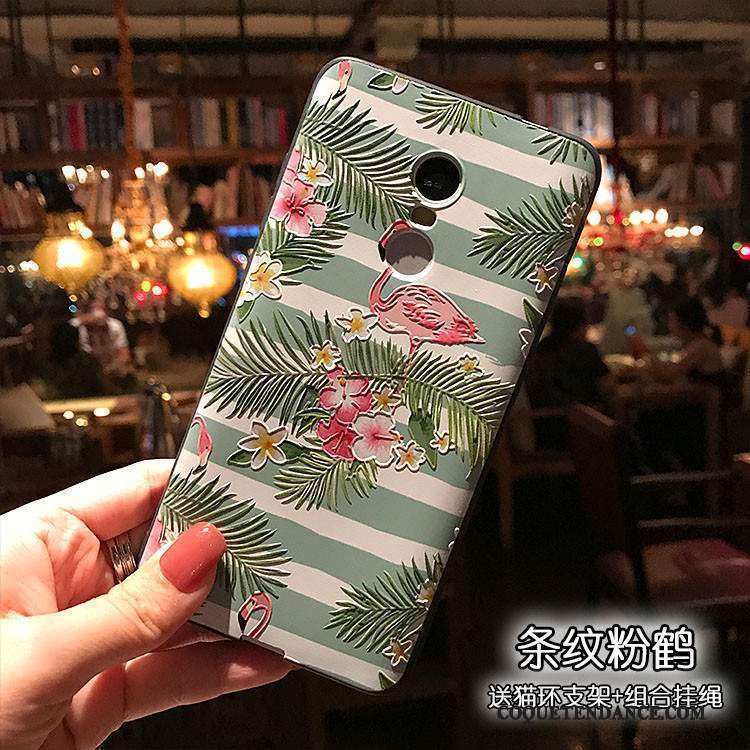 Redmi Note 4x Coque Haute Gaufrage De Téléphone Vert Rouge