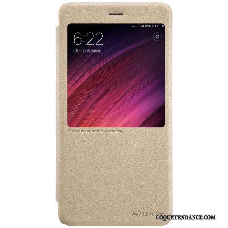 Redmi Note 4x Coque Rouge Étui Étui En Cuir Protection Dormance