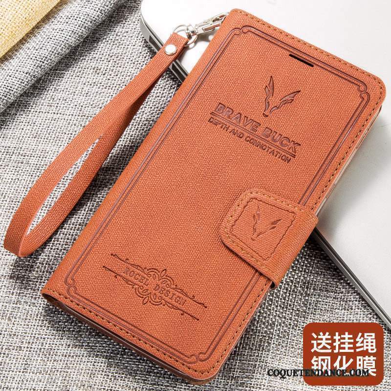 Redmi Note 4x Coque Vintage Rouge Protection Étui En Cuir Ornements Suspendus