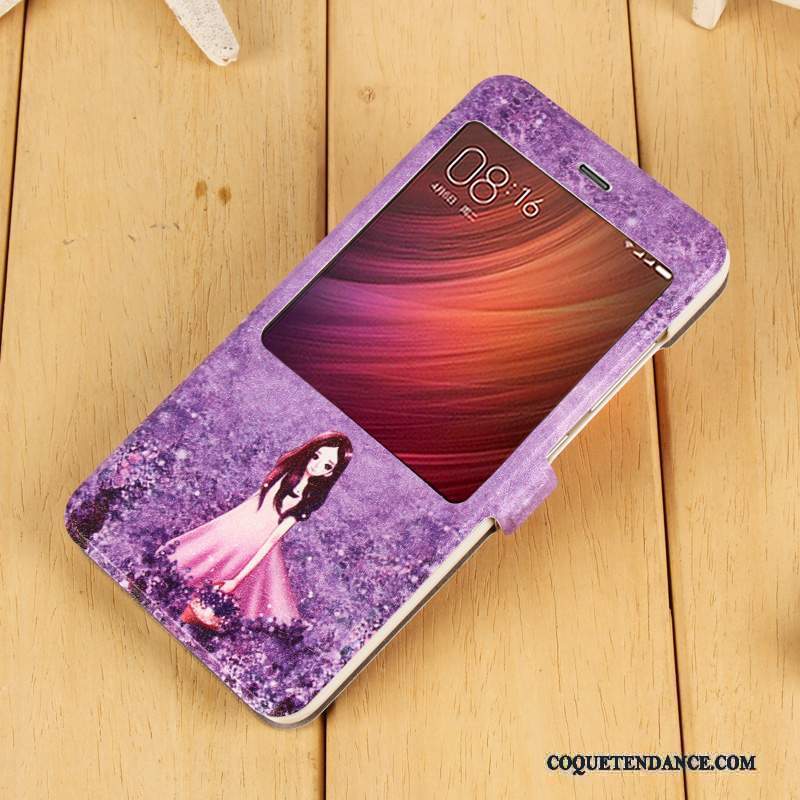 Redmi Note 4x Coque Étui Clamshell Incassable Rouge Violet