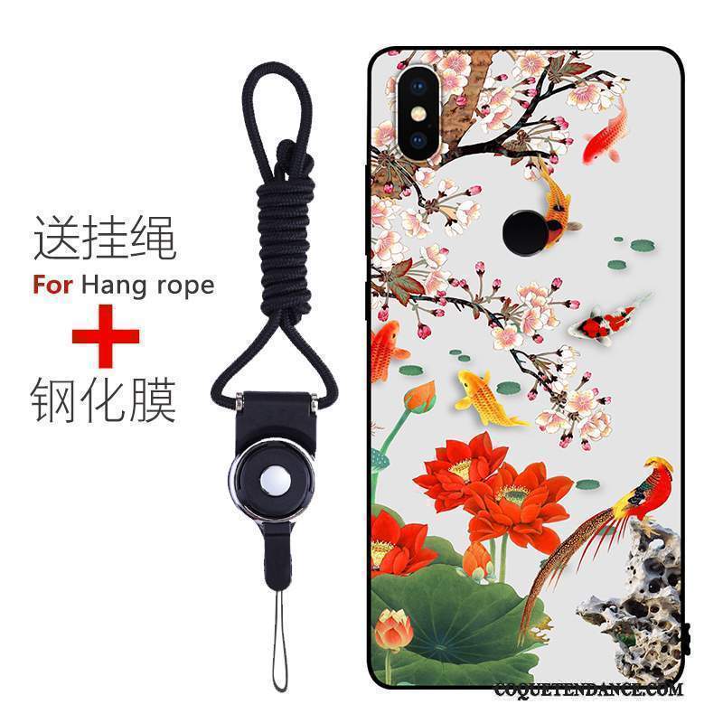 Redmi Note 5 Coque Fluide Doux Silicone Incassable Rouge Étui