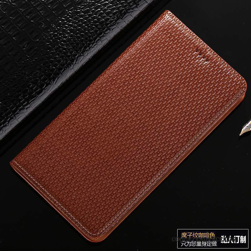 Redmi Note 5 Coque Housse Cuir Véritable Étui Protection Étui En Cuir