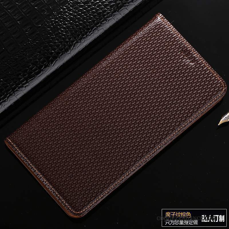 Redmi Note 5 Coque Housse Cuir Véritable Étui Protection Étui En Cuir