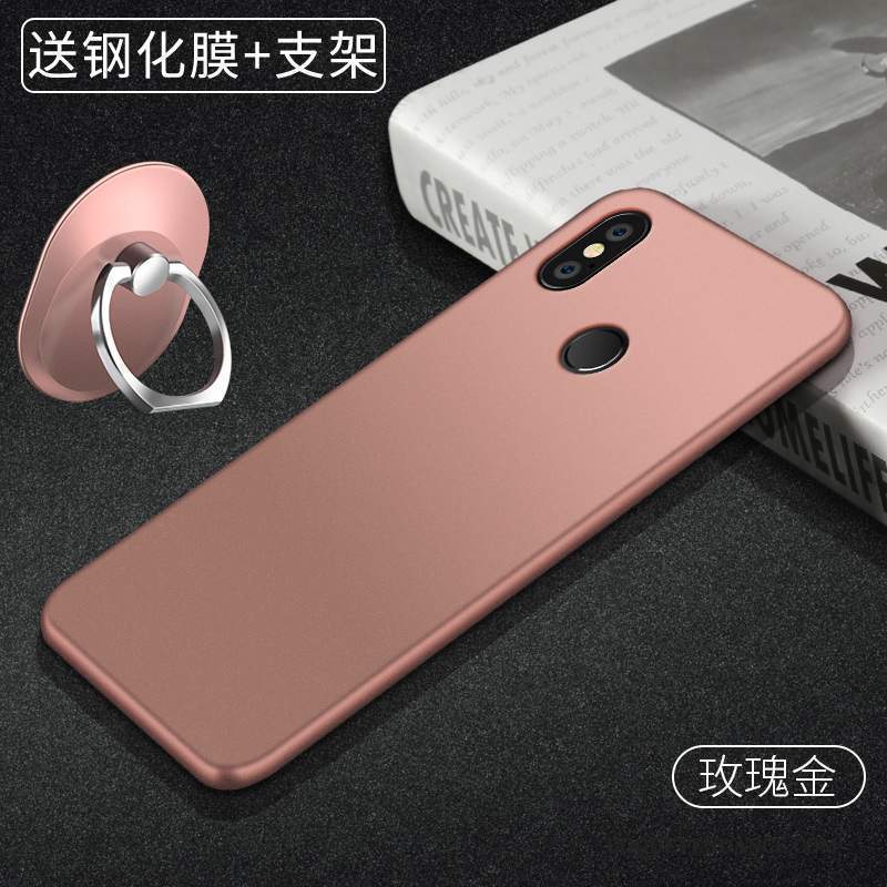 Redmi Note 5 Coque Rouge Couleur Unie Petit Silicone Incassable