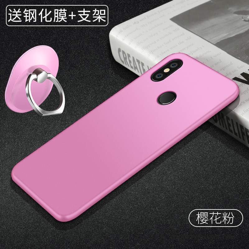 Redmi Note 5 Coque Rouge Couleur Unie Petit Silicone Incassable