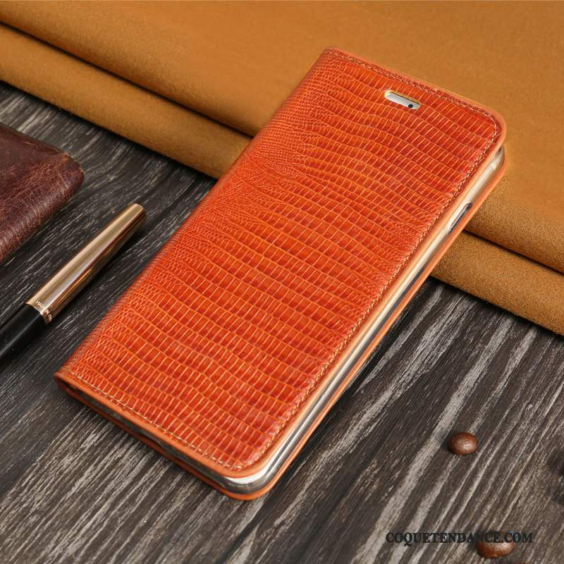 Redmi Note 5 Pro Coque Housse Rouge Cuir Véritable Étui Protection