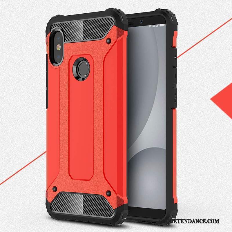 Redmi Note 5 Pro Coque Incassable Rouge De Téléphone Haute Silicone