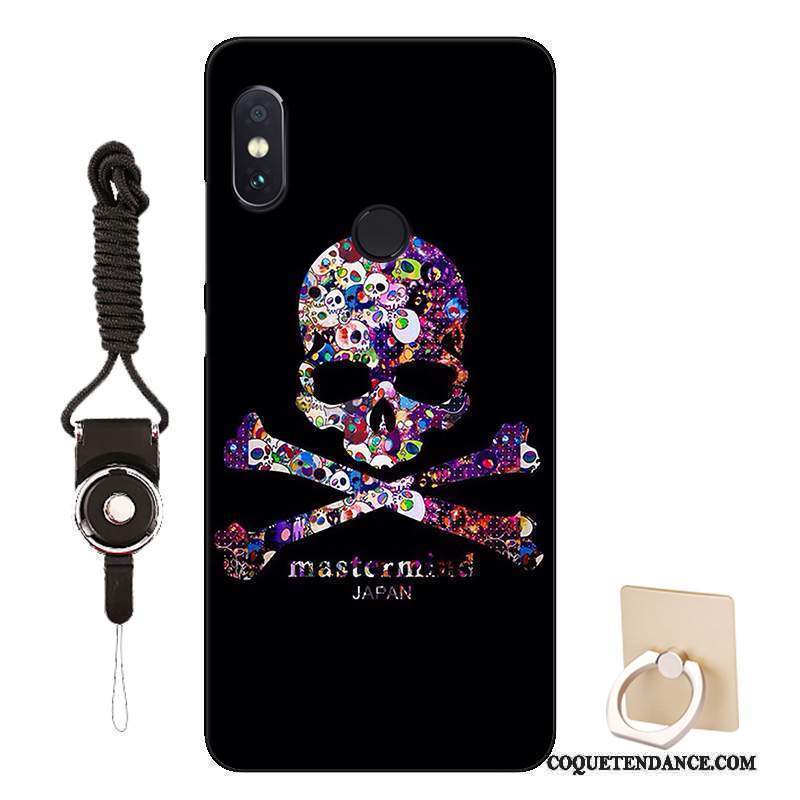 Redmi Note 5 Pro Coque Noir Rouge Fluide Doux Petit Étui