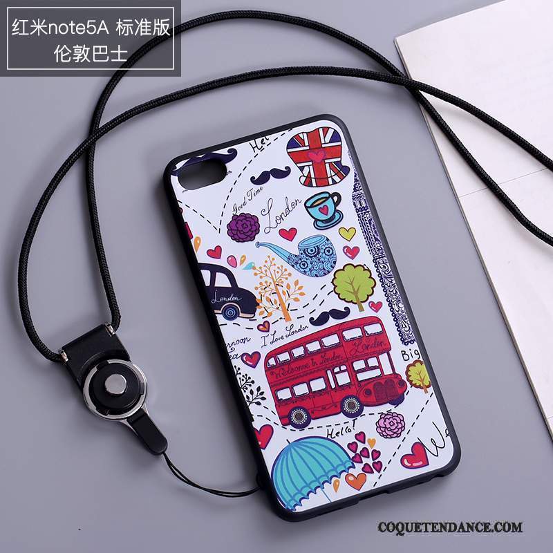 Redmi Note 5a Coque De Téléphone Blanc Rouge Protection Silicone