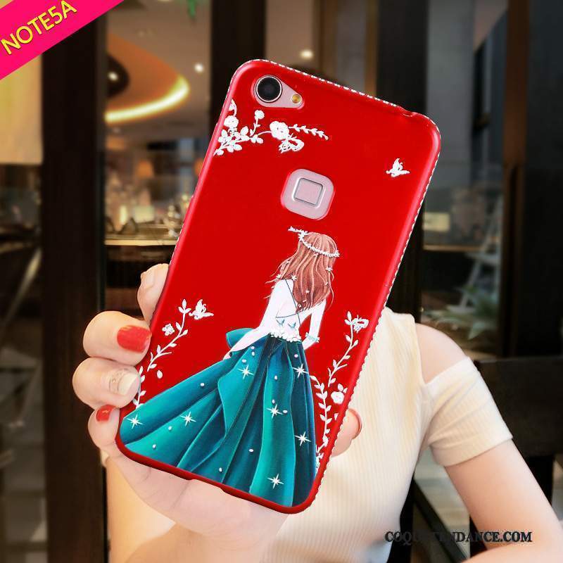 Redmi Note 5a Coque Fluide Doux Rouge De Téléphone Haute Silicone