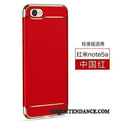 Redmi Note 5a Coque Haute Rouge Incassable Rose Étui