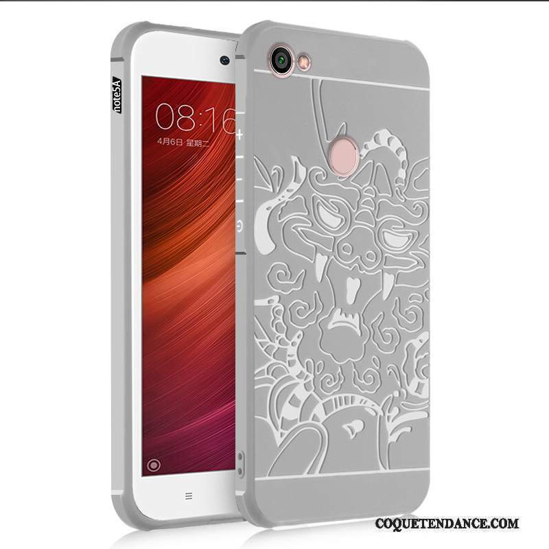 Redmi Note 5a Coque Incassable Protection Gris Silicone Étui