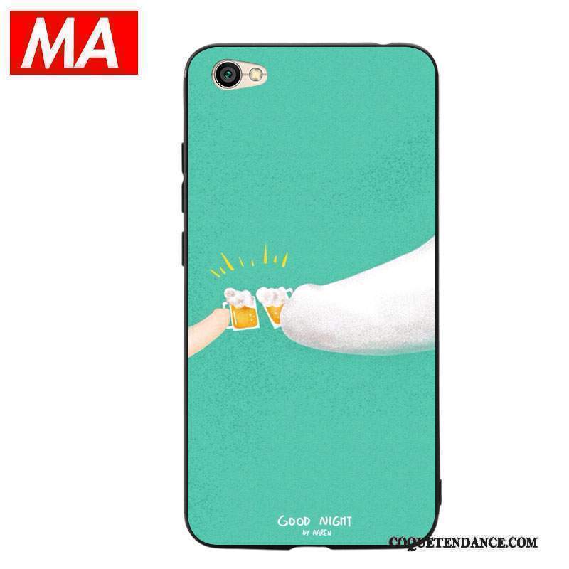 Redmi Note 5a Coque Ours Blanc Vert Silicone Fluide Doux