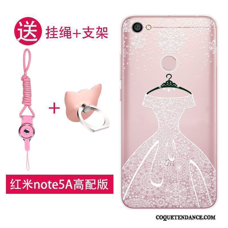 Redmi Note 5a Coque Rose Personnalité Tout Compris Silicone Petit