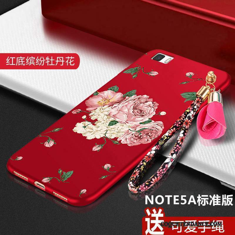 Redmi Note 5a Coque Rouge Tendance Petit Étui Haute