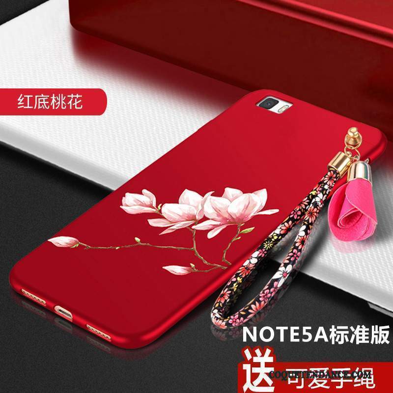 Redmi Note 5a Coque Rouge Tendance Petit Étui Haute