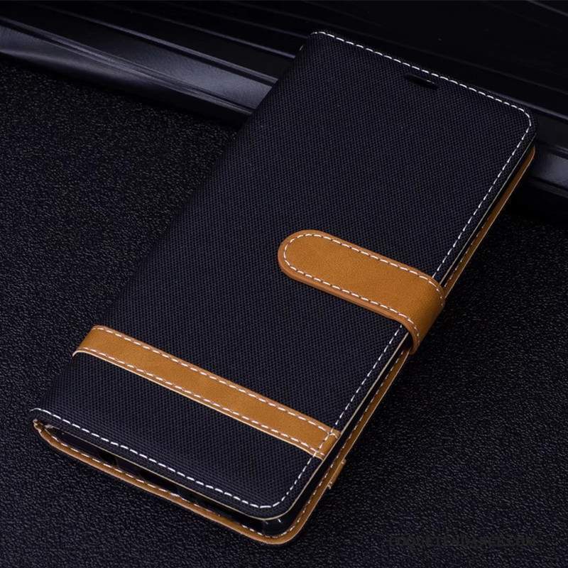 Redmi Note 5a Coque Étui En Cuir De Téléphone Noir Housse Support