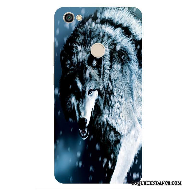 Redmi Note 5a Coque Étui Rouge Totem Loup