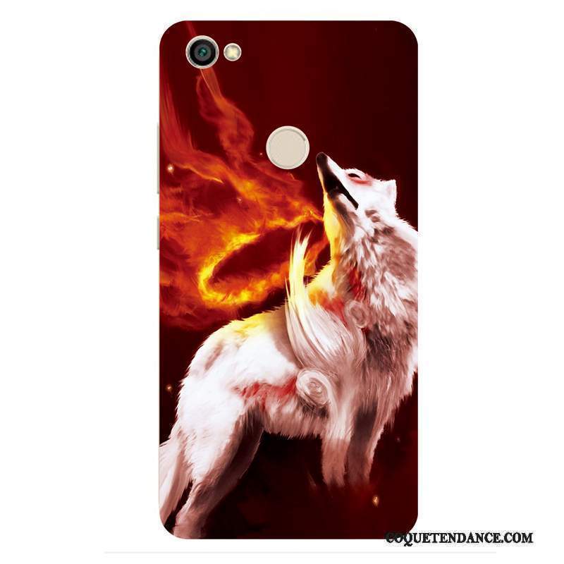 Redmi Note 5a Coque Étui Rouge Totem Loup