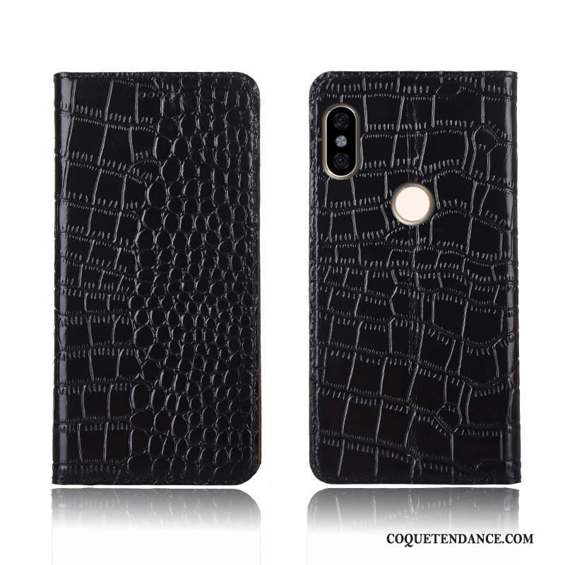 Redmi Note 6 Pro Coque Cuir Véritable Crocodile Clamshell Nouveau