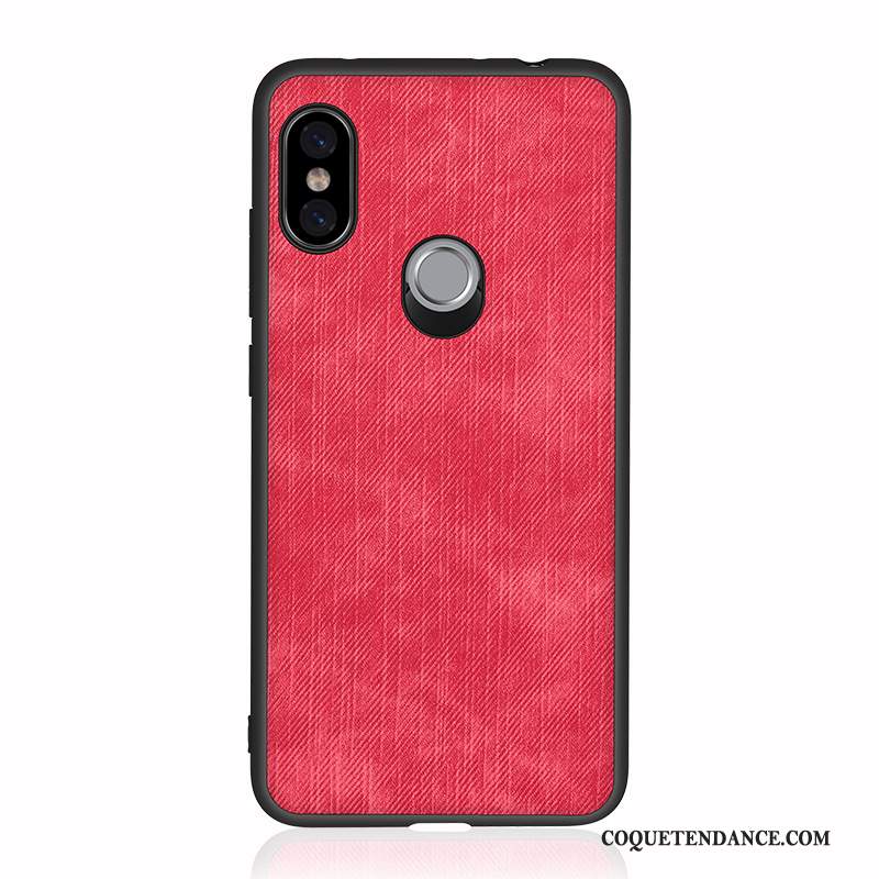 Redmi Note 6 Pro Coque Pour En Denim De Téléphone Rouge Protection