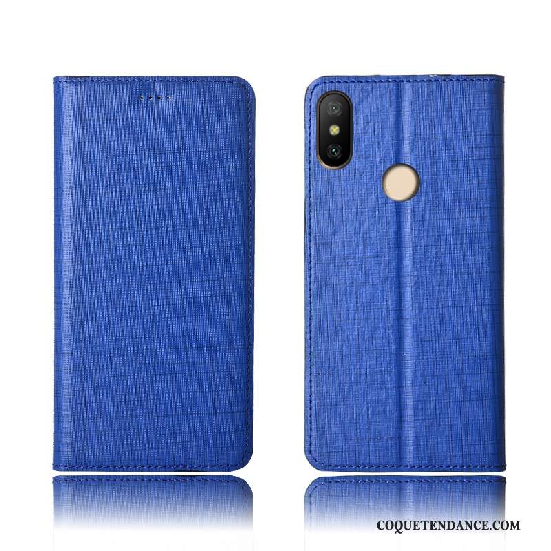 Redmi Note 6 Pro Coque Étui En Cuir De Téléphone Rouge Cuir Véritable Clamshell