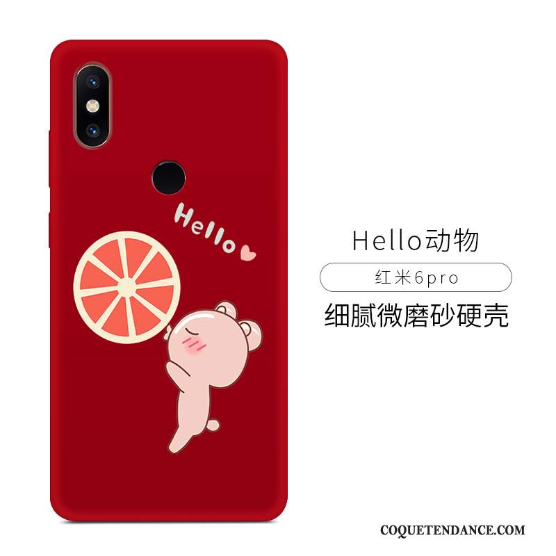 Redmi Note 6 Pro Coque Étui Rouge Personnalité Amoureux Tendance