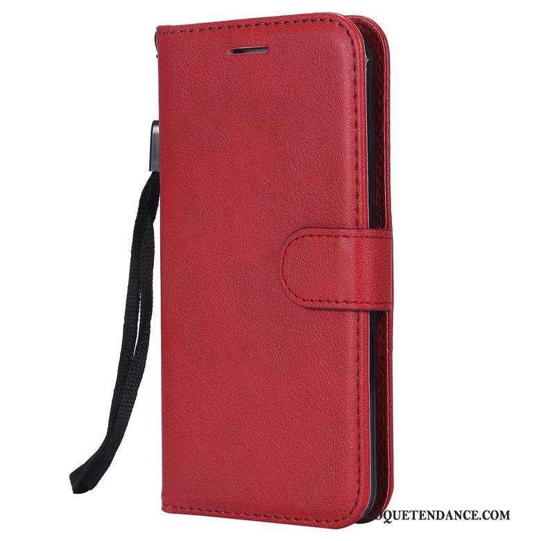 Redmi Note 7 Coque De Téléphone Couleur Unie Rouge Fluide Doux Protection
