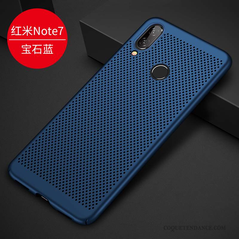 Redmi Note 7 Coque Délavé En Daim Net Rouge Difficile Légères Évasé