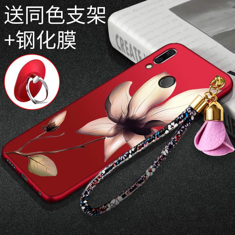 Redmi Note 7 Coque Luxe Rouge Bordure Très Mince