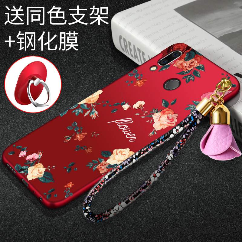 Redmi Note 7 Coque Luxe Rouge Bordure Très Mince