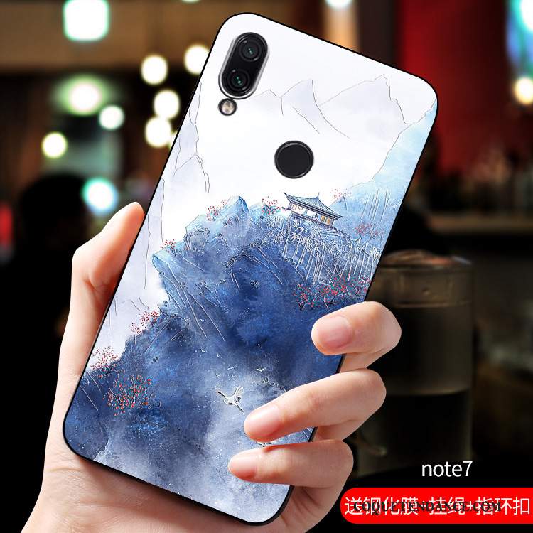 Redmi Note 7 Coque Nouveau De Téléphone Petit Délavé En Daim Silicone