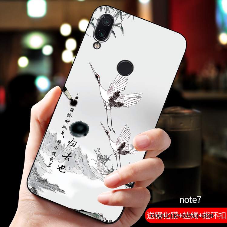 Redmi Note 7 Coque Nouveau De Téléphone Petit Délavé En Daim Silicone