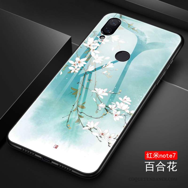 Redmi Note 7 Coque Protection Verre Bleu Personnalité Étui