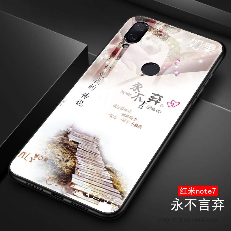 Redmi Note 7 Coque Protection Verre Bleu Personnalité Étui