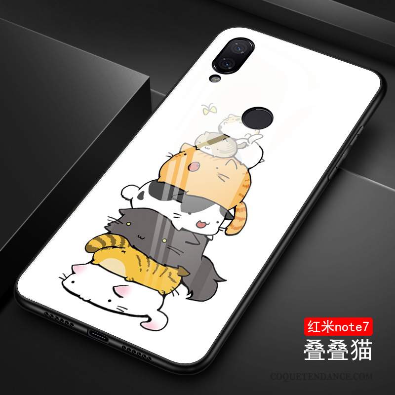 Redmi Note 7 Coque Protection Verre Bleu Personnalité Étui