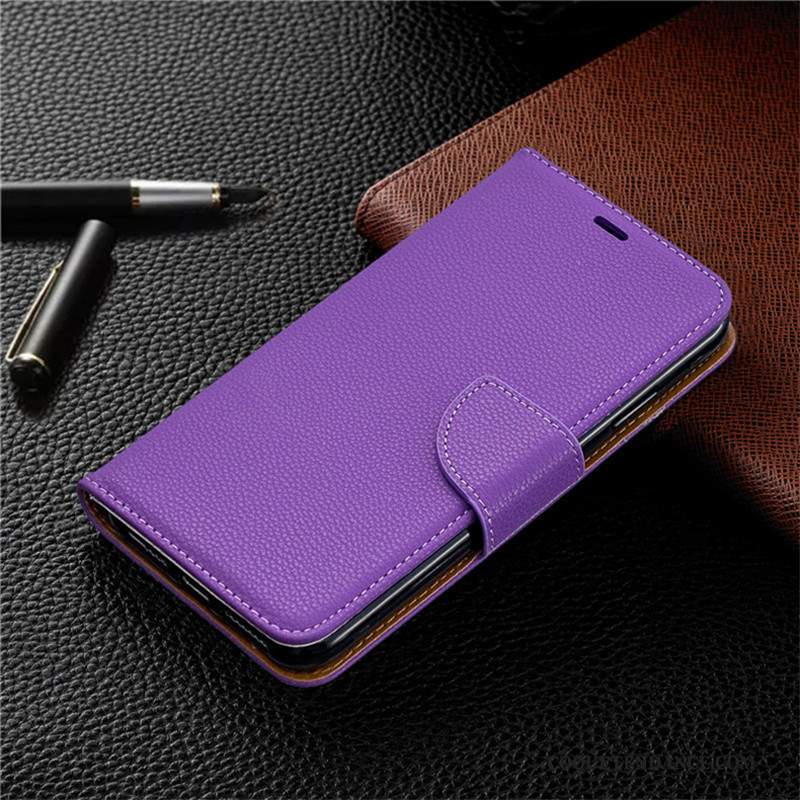 Redmi Note 7 Coque Rouge De Téléphone Portefeuille Housse Protection